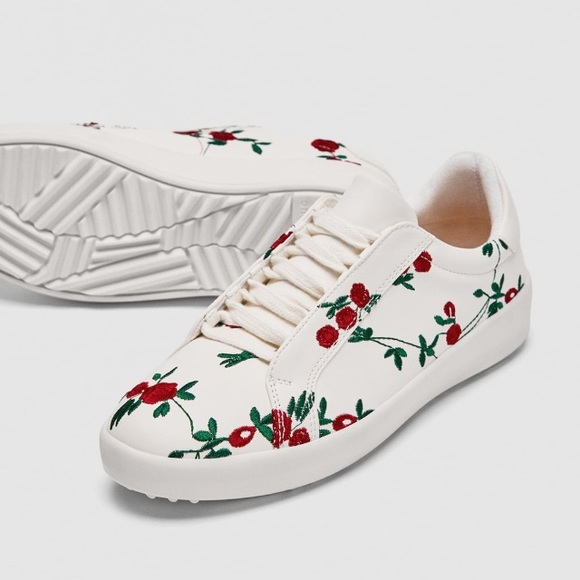 zara floral sneakers